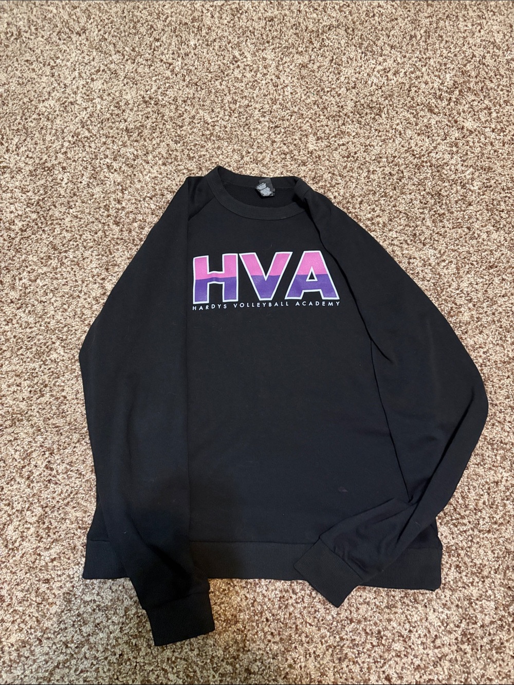 HVA Black Crewneck Sweatshirt - Hardys Volleyball Academy